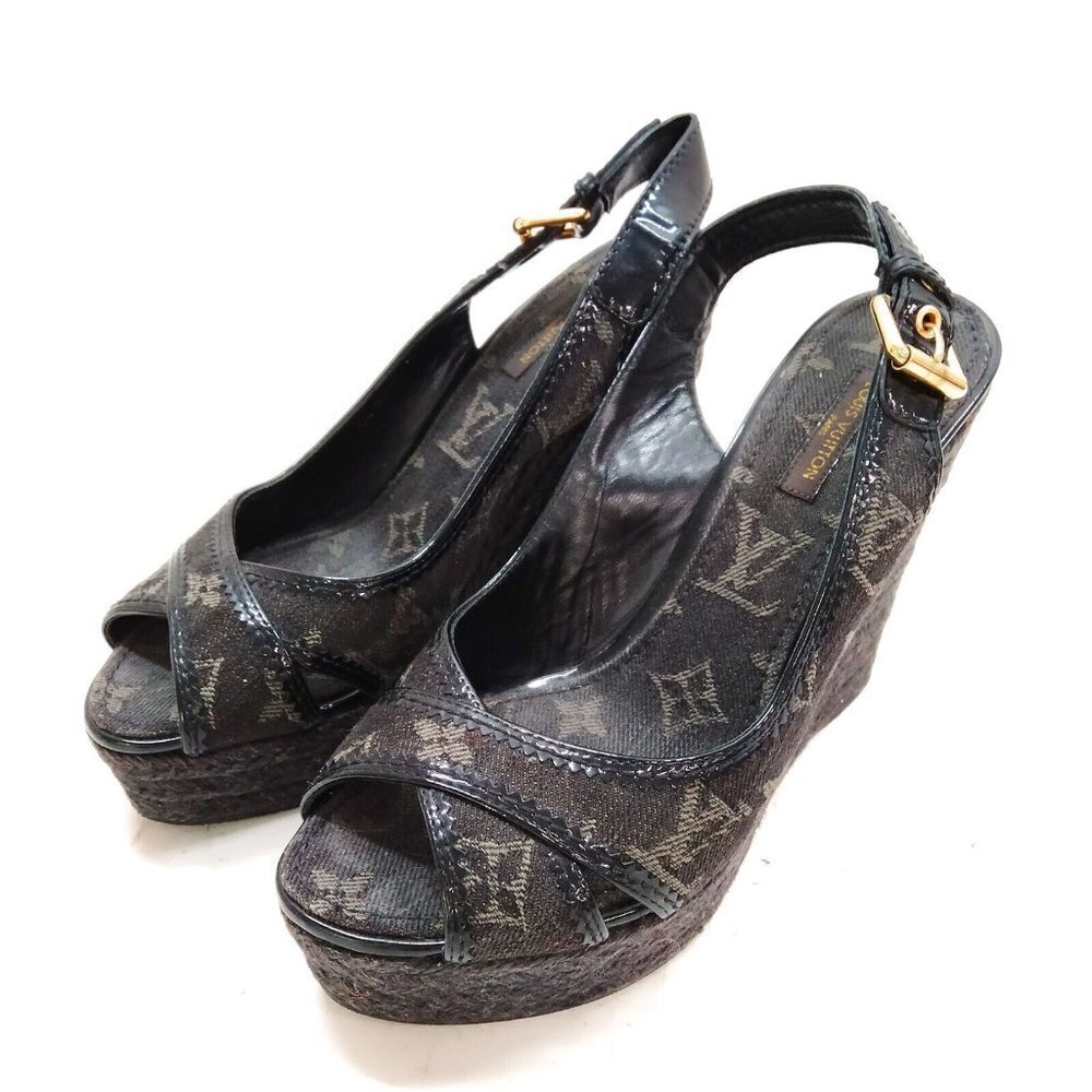 100% Authentic Louis Vuitton MONOGRAM DENIM Sandal